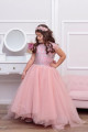 Rosa Blumenmädchenkleider Günstig | Kinder Hochzeitskleider