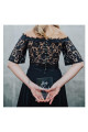 2 Teilige Brautkleid Schwarz | Hochzeitskleid Mit Spitzelärmel