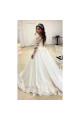 Elegante Brautkleider A Linie | Hochzeitskleider mit Spitze Ärmel