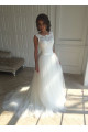 Elegant wedding dresses white with lace tulle sheath dresses bridal gowns cheap to moderate