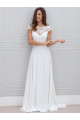 Modern Wedding Dresses White Lace Chiffon Sheath Dresses Bridal Gowns Cheap