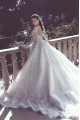 Luxury white wedding dresses with sleeves lace a line wedding gowns cheap online