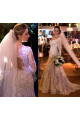 Fashion Weiße Hochzeitskleider Mit Ärmel Spitze A Linie Brautkleider Online