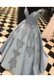 Elegante Blaues Abendkleid Spitze Abendkleider Lang Günstig Online Kaufen