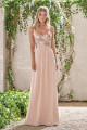 Elegant Bridesmaid Dresses Apricot Long Chiffon Dresses Bridesmaids Online