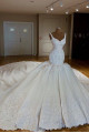 Neue Brautkleider Creme Mit Spitze Meerjungfrau Hochzeitskleider Online