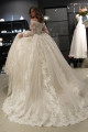 Elegante Brautkleider Prinzessin | Hochzeitskleid Mit Spitzenärmeln