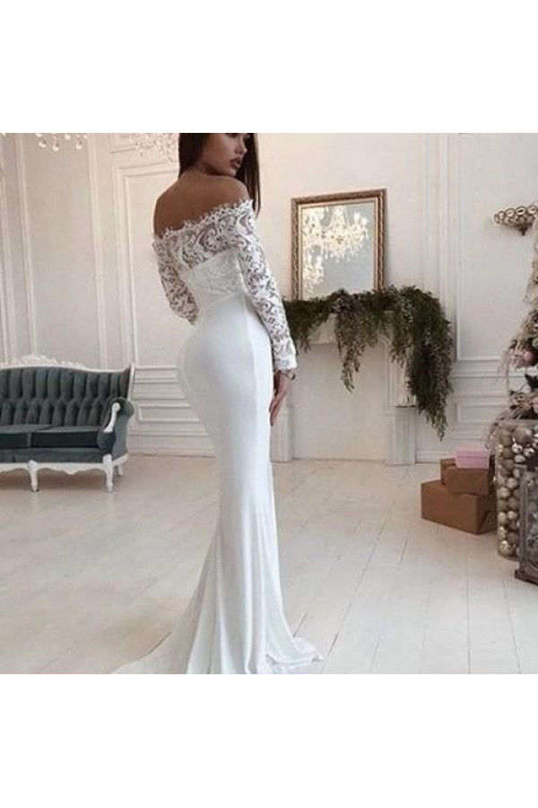 Fashion Brautkleider Mit Ärmel Spitze | Hochzeitskleider Meerjungfrau Online