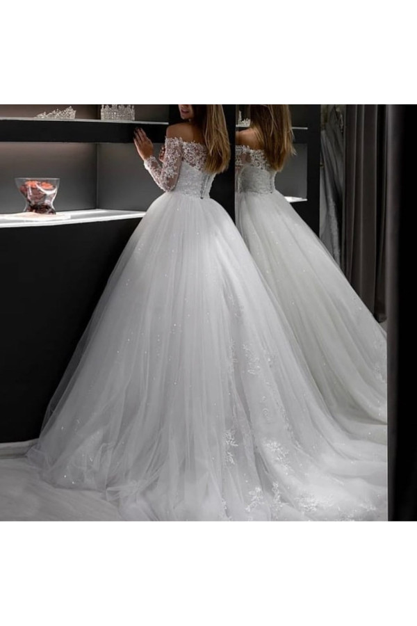 Modern Brautkleider A Linie | Hochzeitskleider mit Ärmel