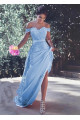 Elegante Abendkleider Blau Spitze | Abiballkleider Lang Günstig 