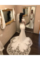 Elegante Brautkleider mit Ärmel | Spitze Brautmoden Meerjungfrau