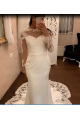 Elegante Brautkleider mit Ärmel | Spitze Brautmoden Meerjungfrau