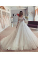 Luxus Hochzeitskleider A linie | Spitzeärmel Brautkleider Brautmoden Online