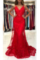 Wonderful evening dresses long red | Lace prom dresses cheap