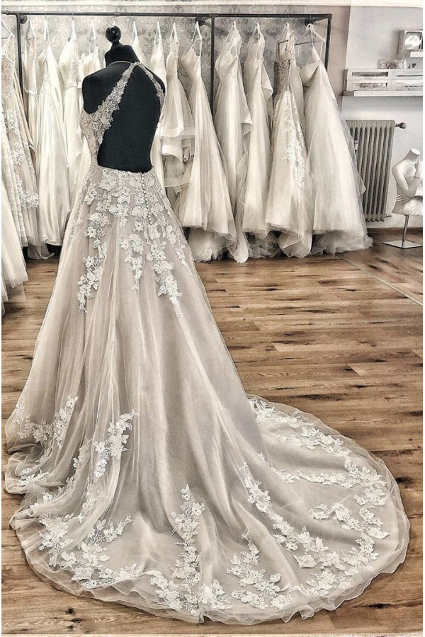 Designer Brautkleid A linie | Wunderschöne Hochzeitskleider Mit Spitze