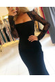 Designer Evening Dresses Long Black | Prom dresses with sleeves