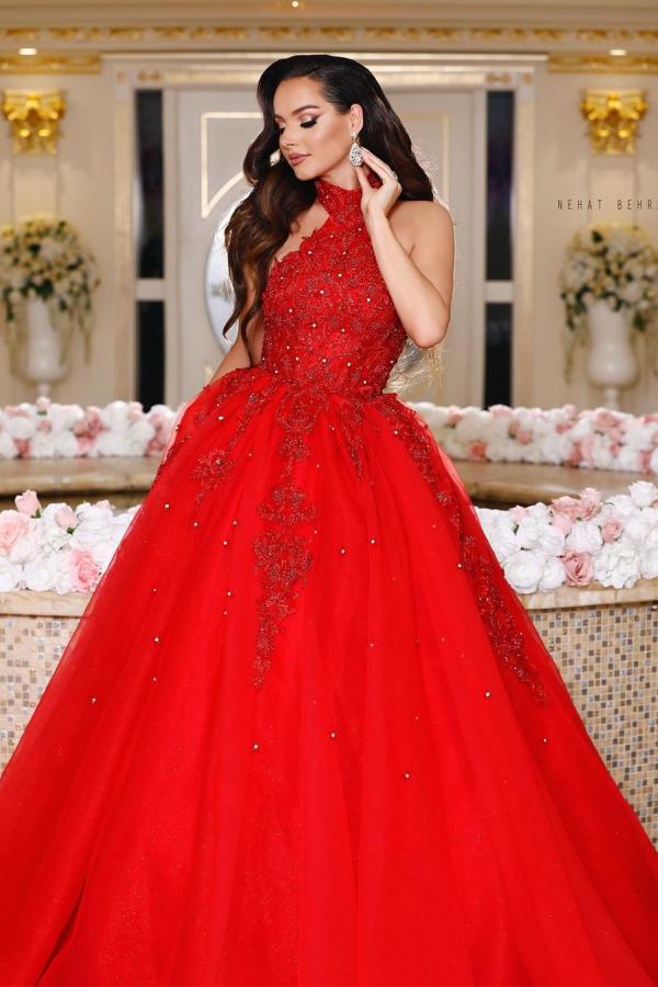 Ball gowns red | Evening dresses long lace