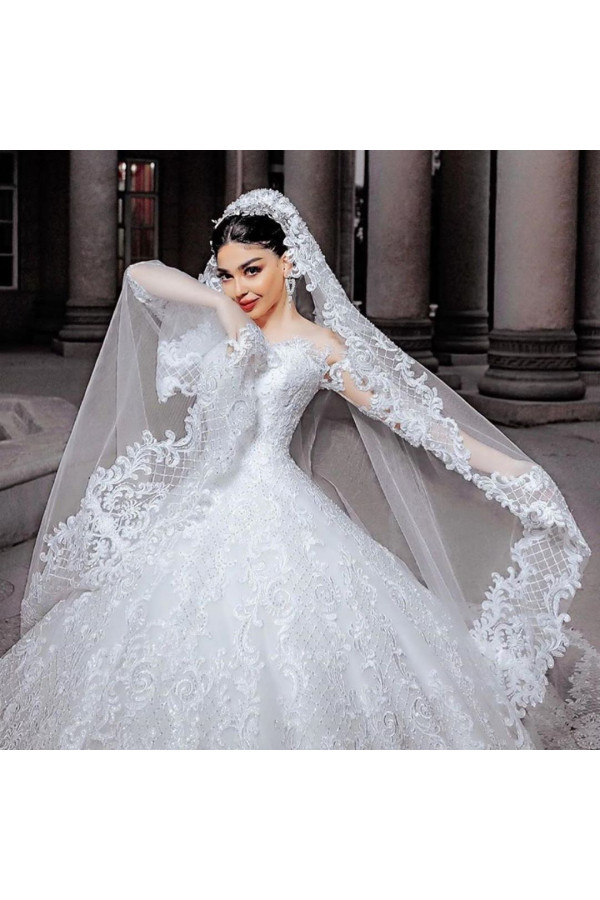 Hochzeitskleider Prinzessin Online | Brautkleider Mit Ärmel