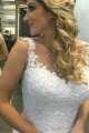 Elegant White Wedding Dresses Short Lace A Line Beaded Bridal Gowns Cheap