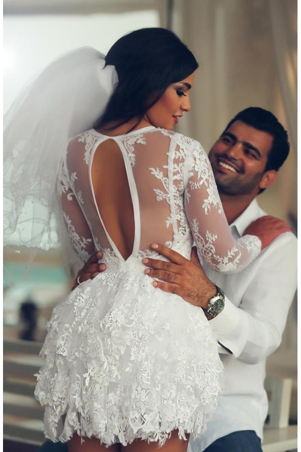 Simple wedding dresses Kruz | Lace wedding dress with sleeves