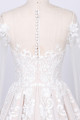 Elegante Hochzeitskleid A linie | Spitze Brautmoden mit Ärmel