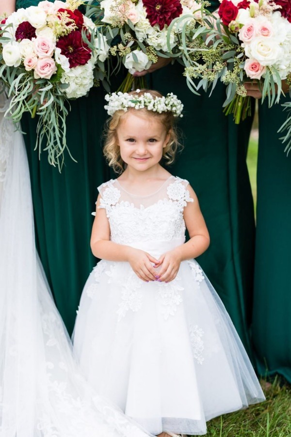 Flower girl dresses white | Children's flower girl dresses