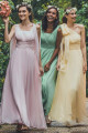 Exklusive Wandelbare Brautjungfernkleider Rosa | Chiffon Kleider