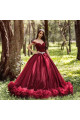 Weinrot Hochzeitskleider Prinzessin | Brautkleid Günstig Online