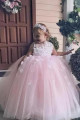 Blumenmädchenkleider für Kinder | Blumenmädchen Kleid Altrosa