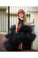 Schöne Schwarze Blumenmädchenkleider | Blumenmädchen Kleid Lang